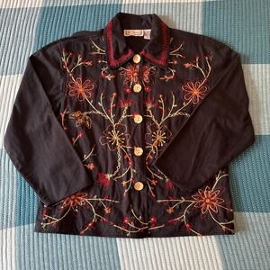 Boho vintage New Direction embroidered jacket